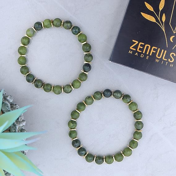 Green Jade Bracelet for Men Women Entrepreneur Business Luck, MONEY ATTRACTION Chakra Bracelets for Women, Bead Bracelets for Women, Maximum Money Wealth Abundance Bracelet, Prosperity Good Luck Feng Shui,