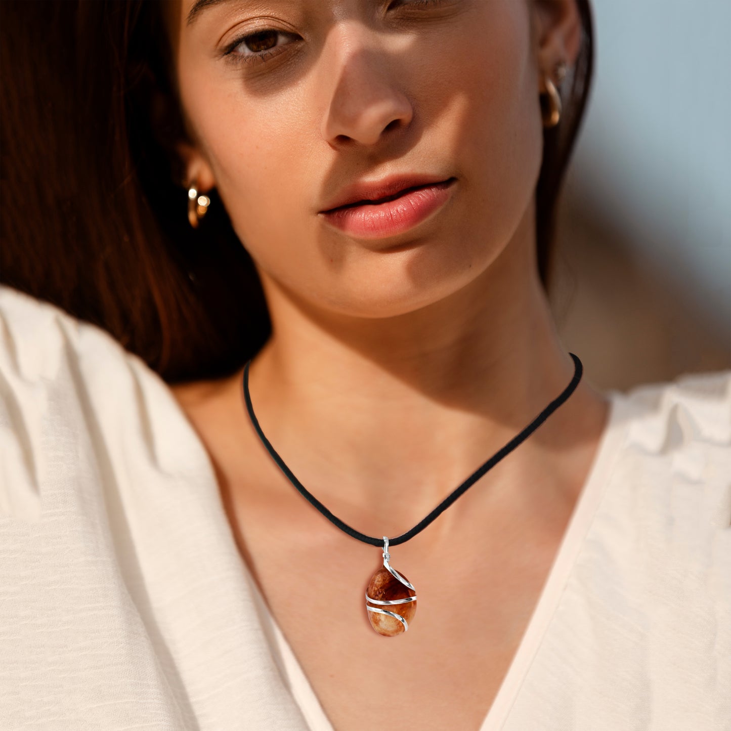 Citrine Crystal Pendant Necklace for Success and Good Luck - Handmade & Ethically Sourced Raw Stone Necklace of Citrine for Confidence and Abundance - Best Mother's Day Gift for her