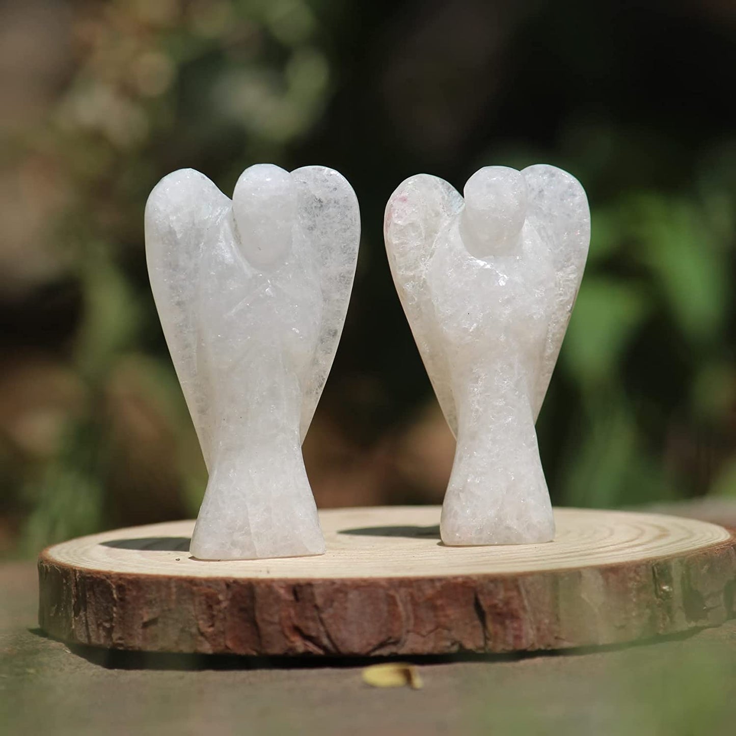 Natural Gemstone Guardian Angel Hand Curved 2 Inches