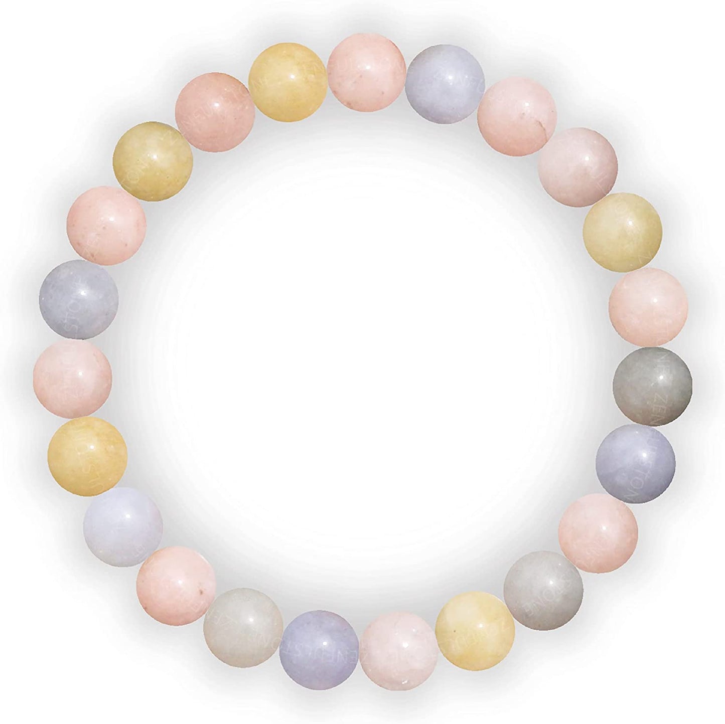 Morgonite Natural Gemstone Reiki Healing Crystals Handmade 8mm Round Beads Stretch Bracelet for Women & Men | Spiritual Gift | Mother's day Gift | Adjustable size Crystal Bracelet for Women