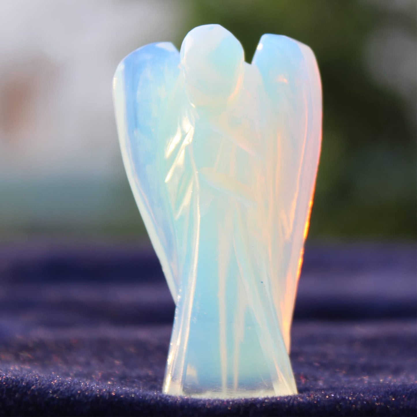 Natural Gemstone Guardian Angel Hand Curved 2 Inches