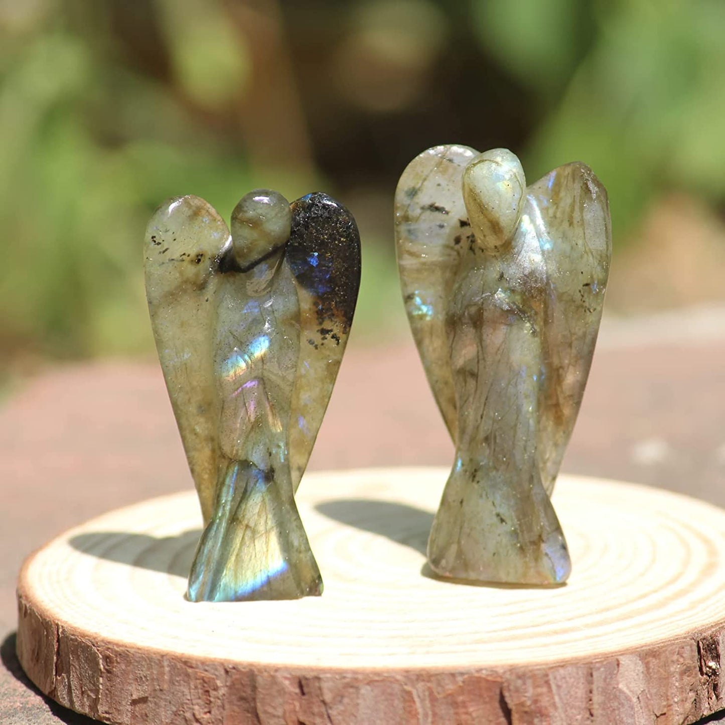 Natural Gemstone Guardian Angel Hand Curved 2 Inches