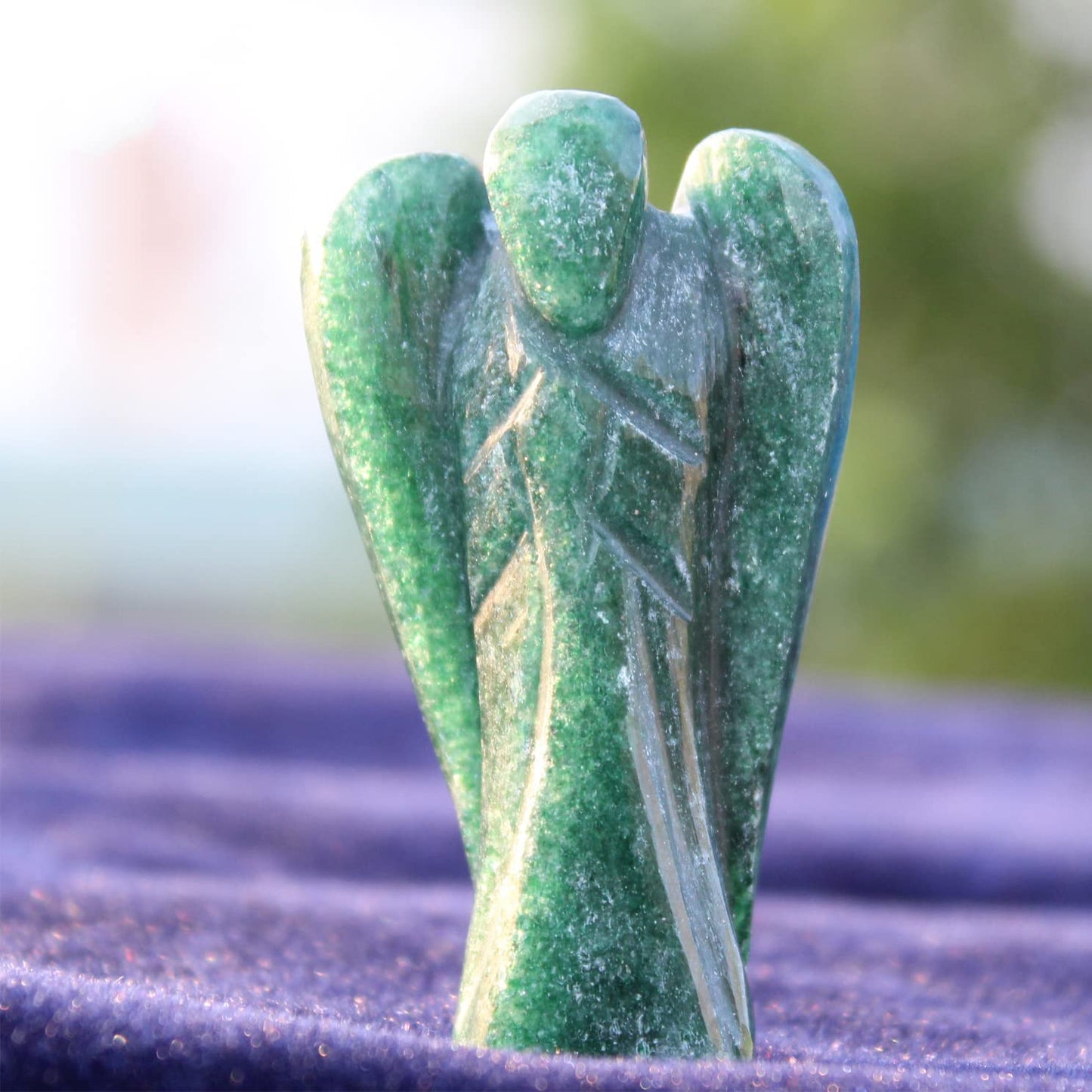 Natural Gemstone Guardian Angel Hand Curved 2 Inches