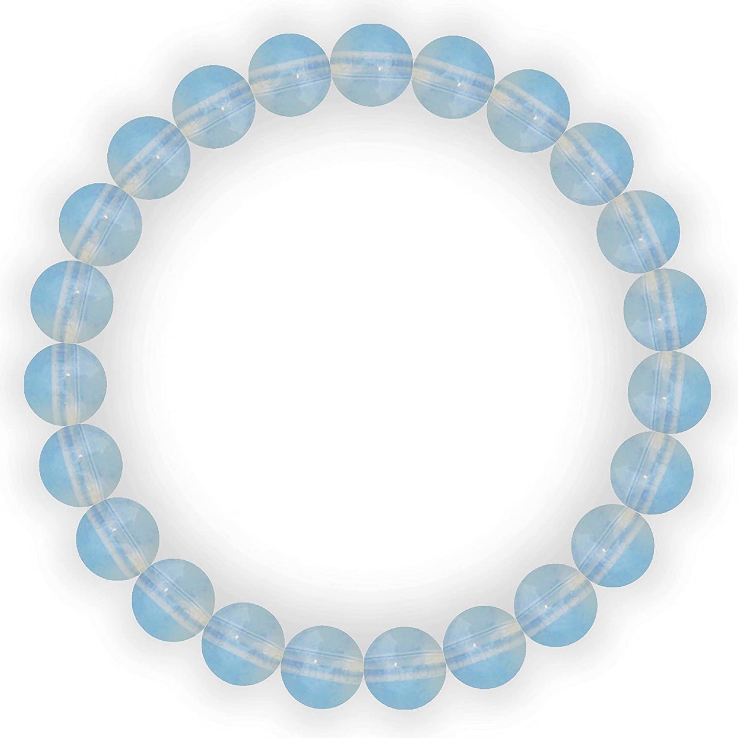 Opalite Natural Gemstone Reiki Healing Crystals Handmade 8mm Round Beads Stretch Bracelet for Women & Men | Spiritual Gift | Mother's day Gift | Adjustable size Crystal Bracelet for Women