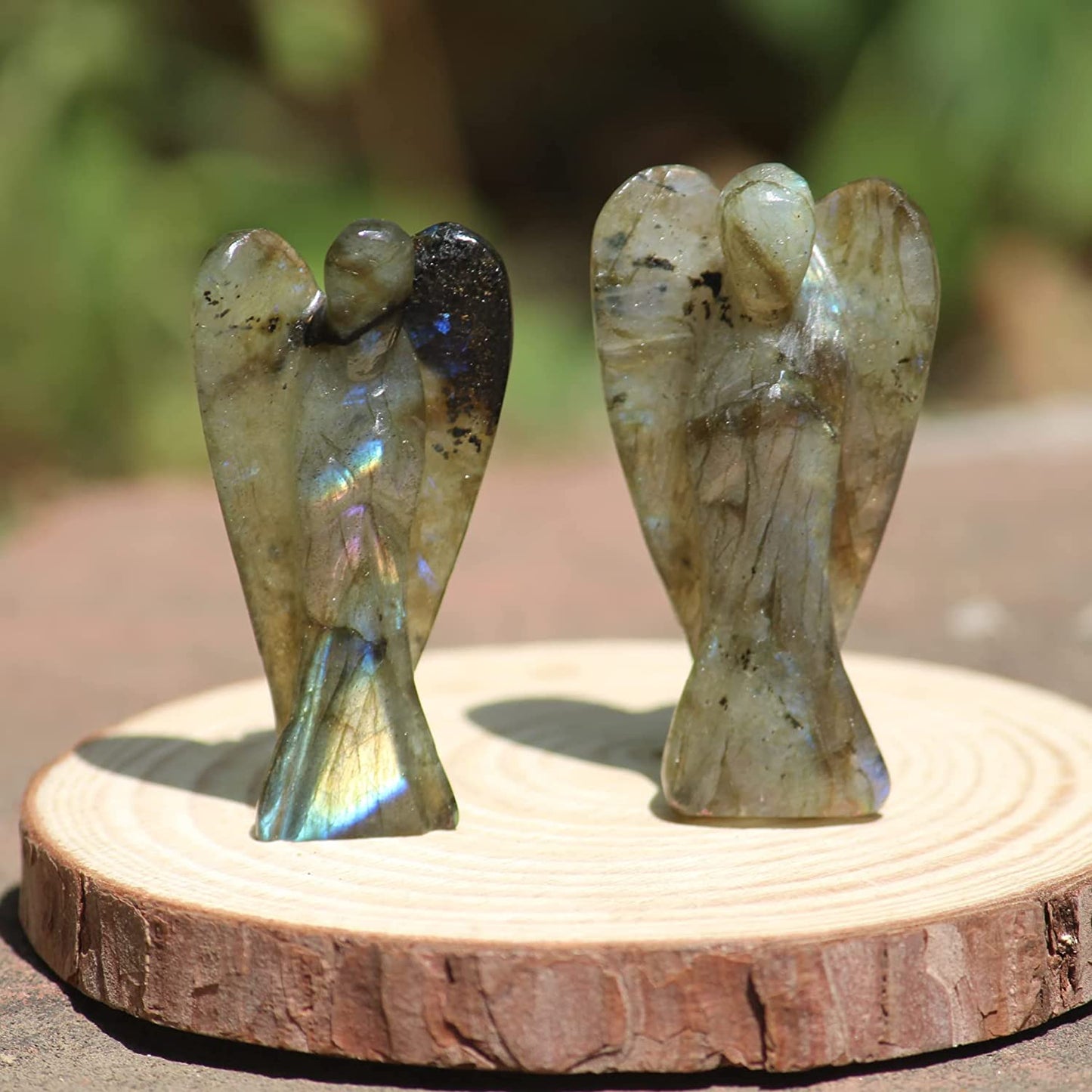 Natural Gemstone Guardian Angel Hand Curved 2 Inches