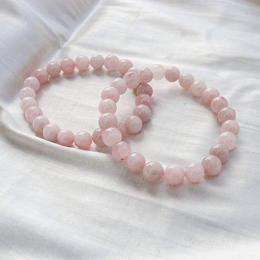 Rose Quartz Natural Gemstone Reiki Healing Crystals Handmade 8mm Round Beads Stretch Bracelet for Women & Men | Spiritual Gift | Mother's day Gift | Adjustable size Crystal Bracelet for Women