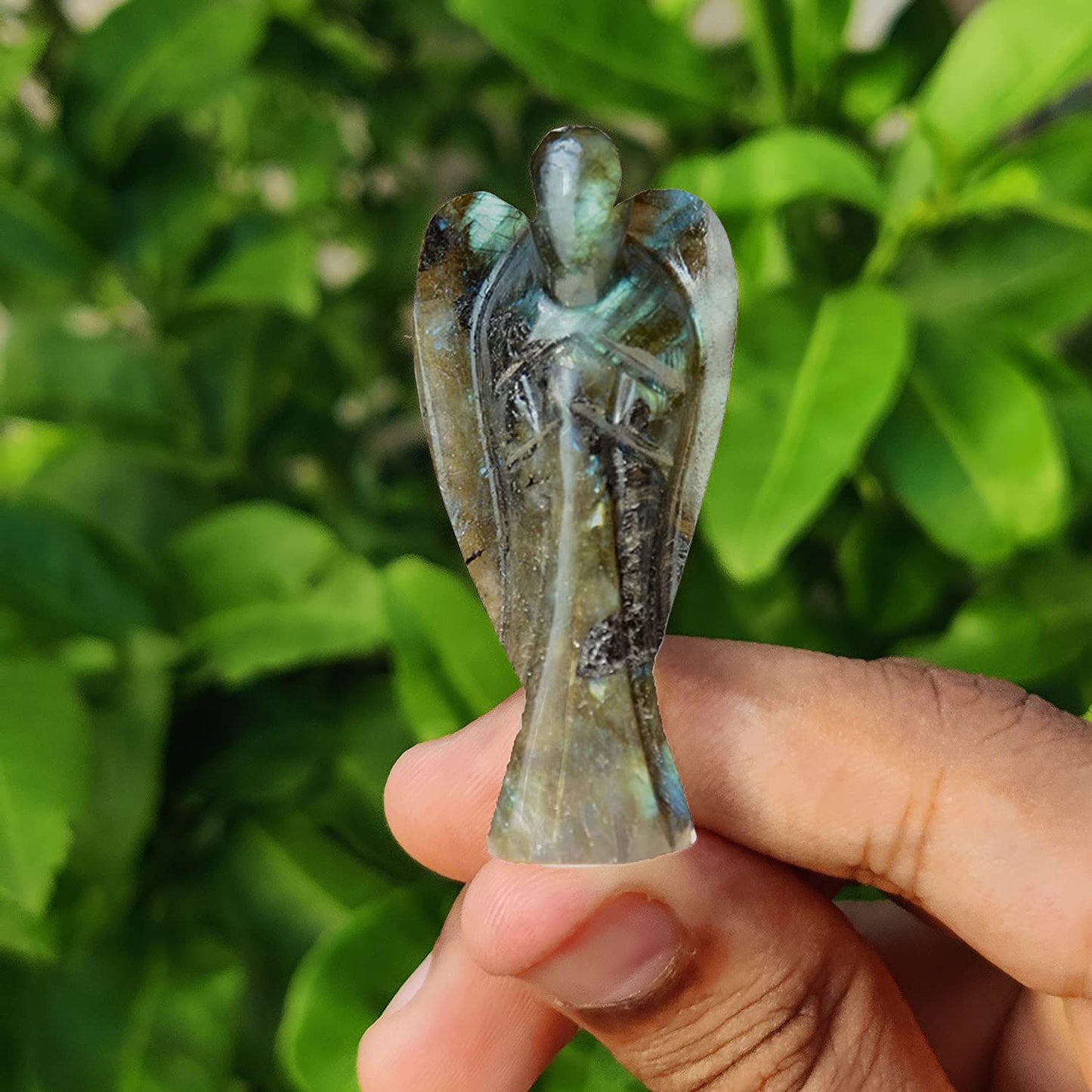 Natural Gemstone Guardian Angel Hand Curved 2 Inches