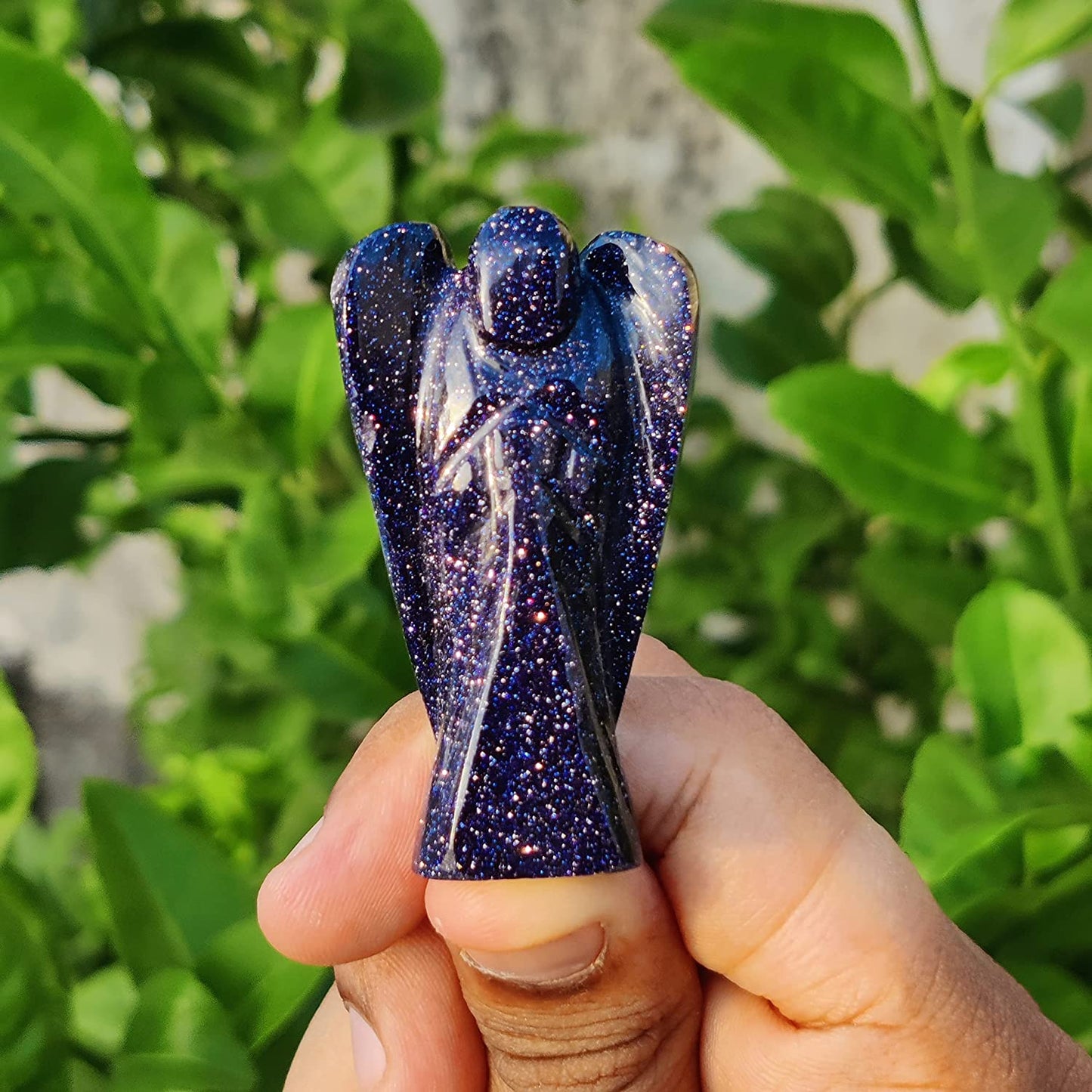 Natural Gemstone Guardian Angel Hand Curved 2 Inches