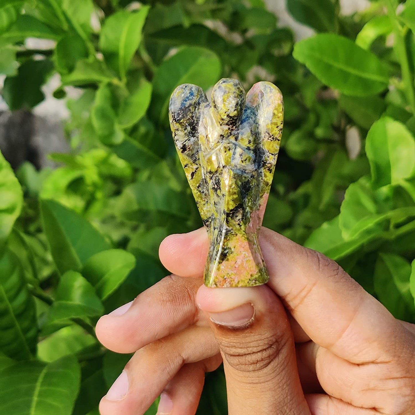 Natural Gemstone Guardian Angel Hand Curved 2 Inches
