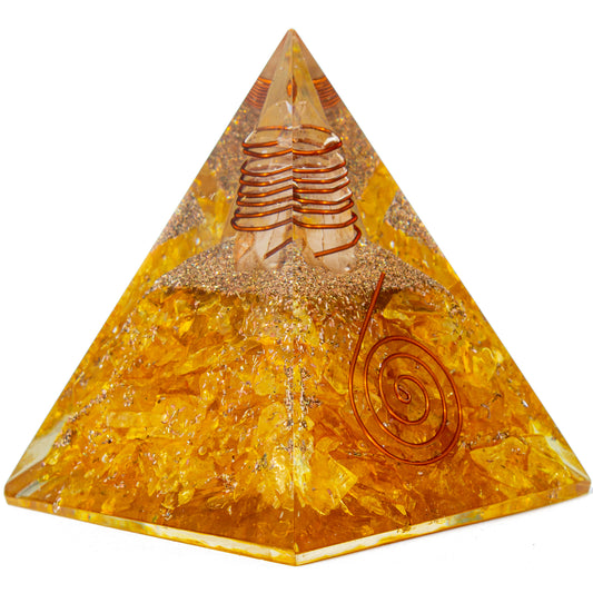 Citrine Orgone Pyramid for Success & Motivation