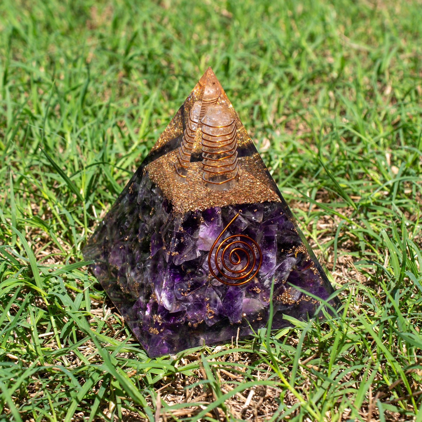 Amethyst Orgone Pyramid for Inner Peace & Calm