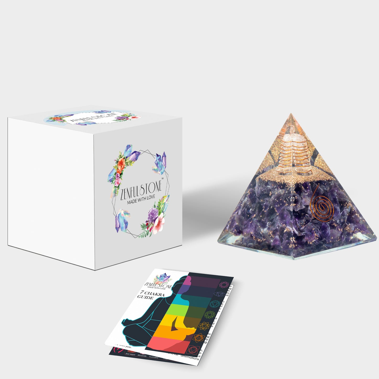 Amethyst Orgone Pyramid for Inner Peace & Calm