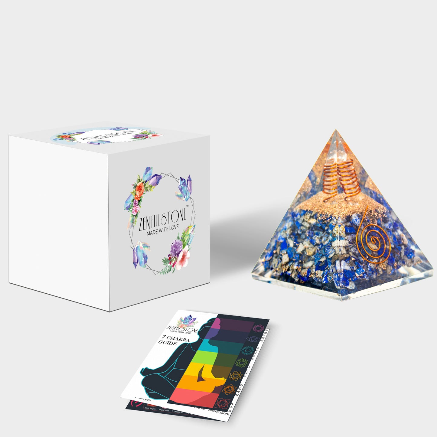 Lapis Lazuli Orgone Pyramid for Wisdom, Harmony, Honest & Self-Awareness