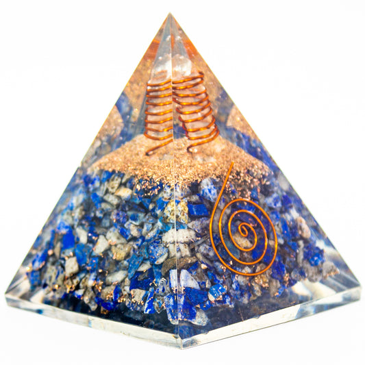 Lapis Lazuli Orgone Pyramid for Wisdom, Harmony, Honest & Self-Awareness