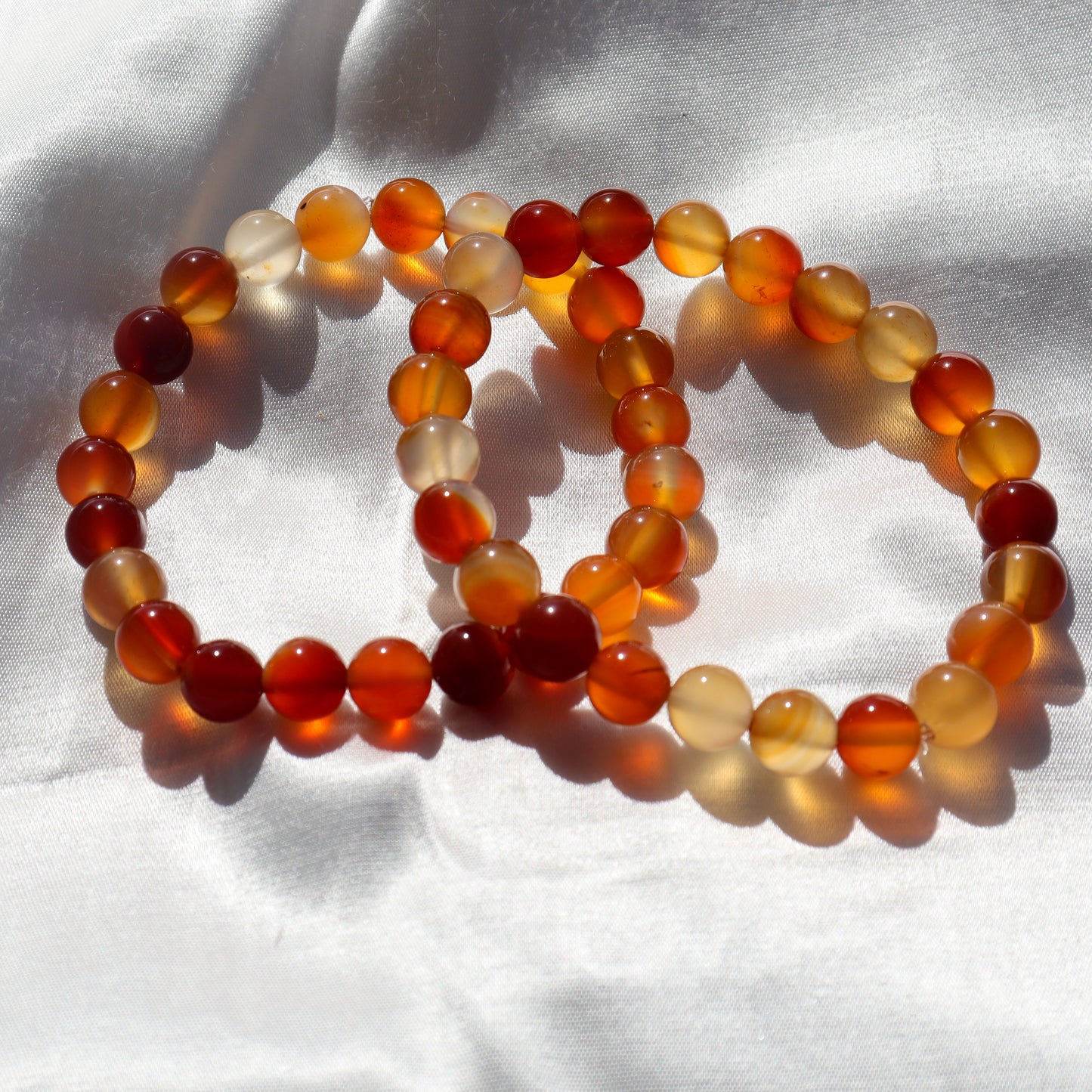Carnelian Natural Gemstone Reiki Healing Crystals Handmade 8mm Round Beads Stretch Bracelet for Women & Men | Spiritual Gift | Mother's day Gift | Adjustable size Crystal Bracelet for Women