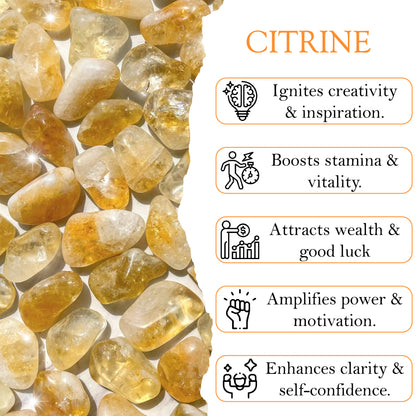 Citrine Crystal Pendant Necklace for Success and Good Luck - Handmade & Ethically Sourced Raw Stone Necklace of Citrine for Confidence and Abundance - Best Mother's Day Gift for her