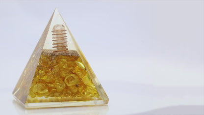 Citrine Orgone Pyramid for Success & Motivation