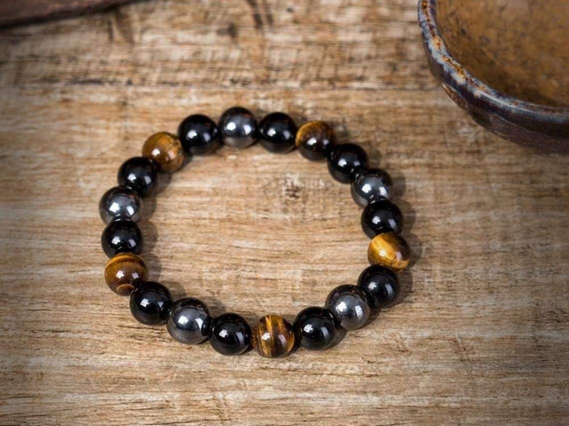 Perseverance Trio: Tiger's Eye, Onyx, Lava Stone Bracelets - 2nd Wind