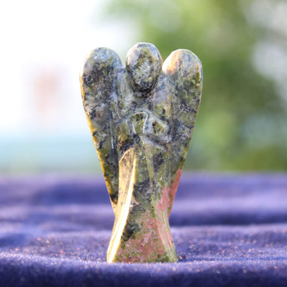 Natural Gemstone Guardian Angel Hand Curved 2 Inches