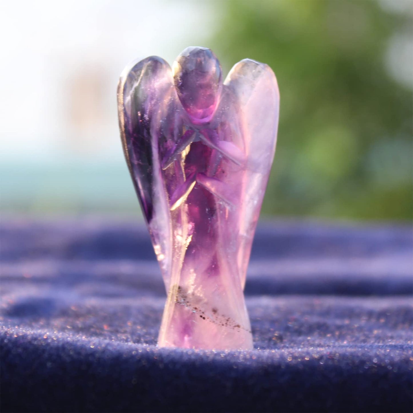 Natural Gemstone Guardian Angel Hand Curved 2 Inches