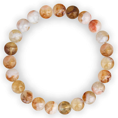 Citrine Natural Gemstone Reiki Healing Crystals Handmade 8mm Round Beads Stretch Bracelet for Women & Men | Spiritual Gift | Mother's day Gift | Adjustable size Crystal Bracelet for Women