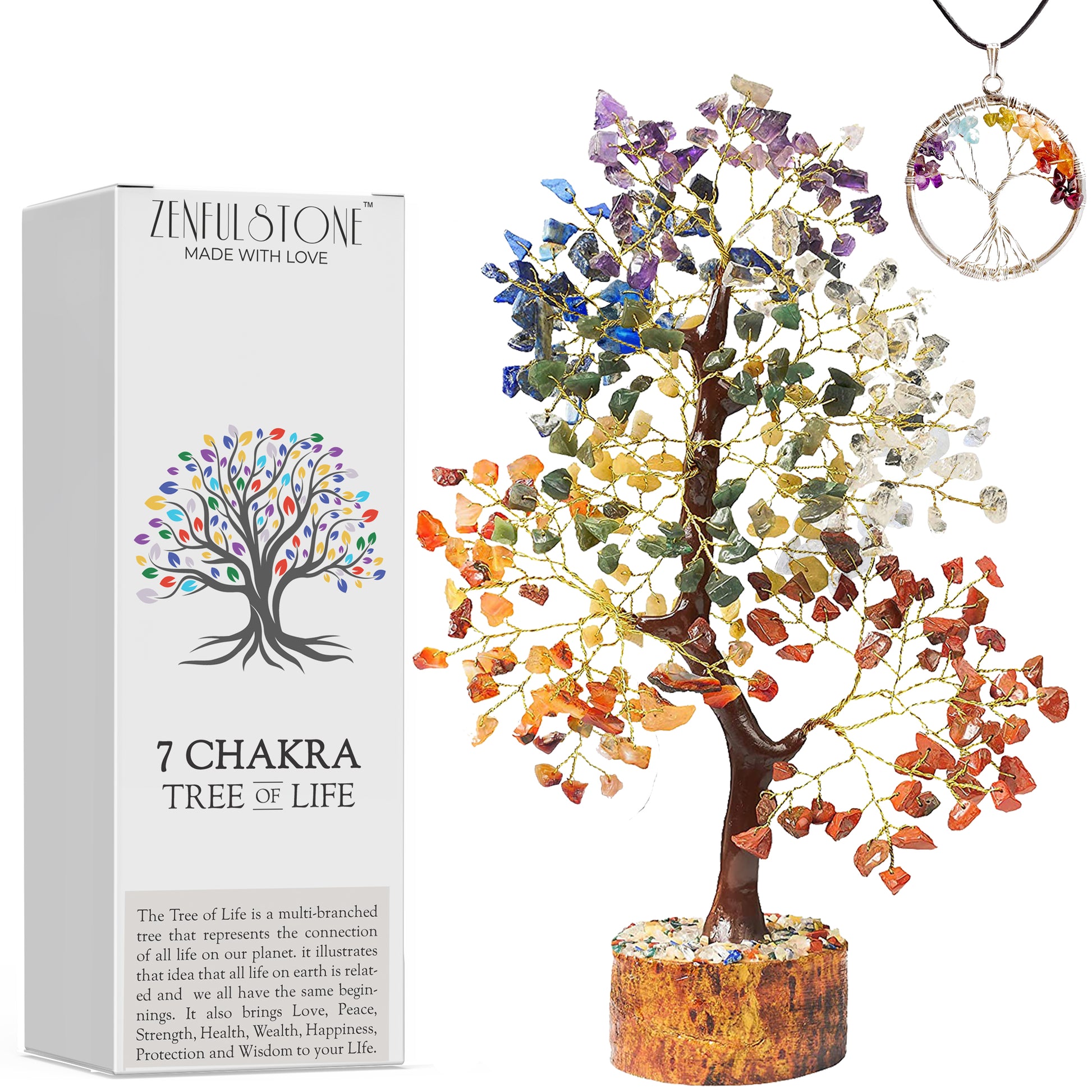  Clear Quartz Crystal Tree of Life - Chakra Tree for Positive  Energy, Feng Shui Decor - Gemstone Money Bonsai Tree, Good Luck Healing  Crystals - Meditation Stones, Spiritual Unique Gift 10-12 