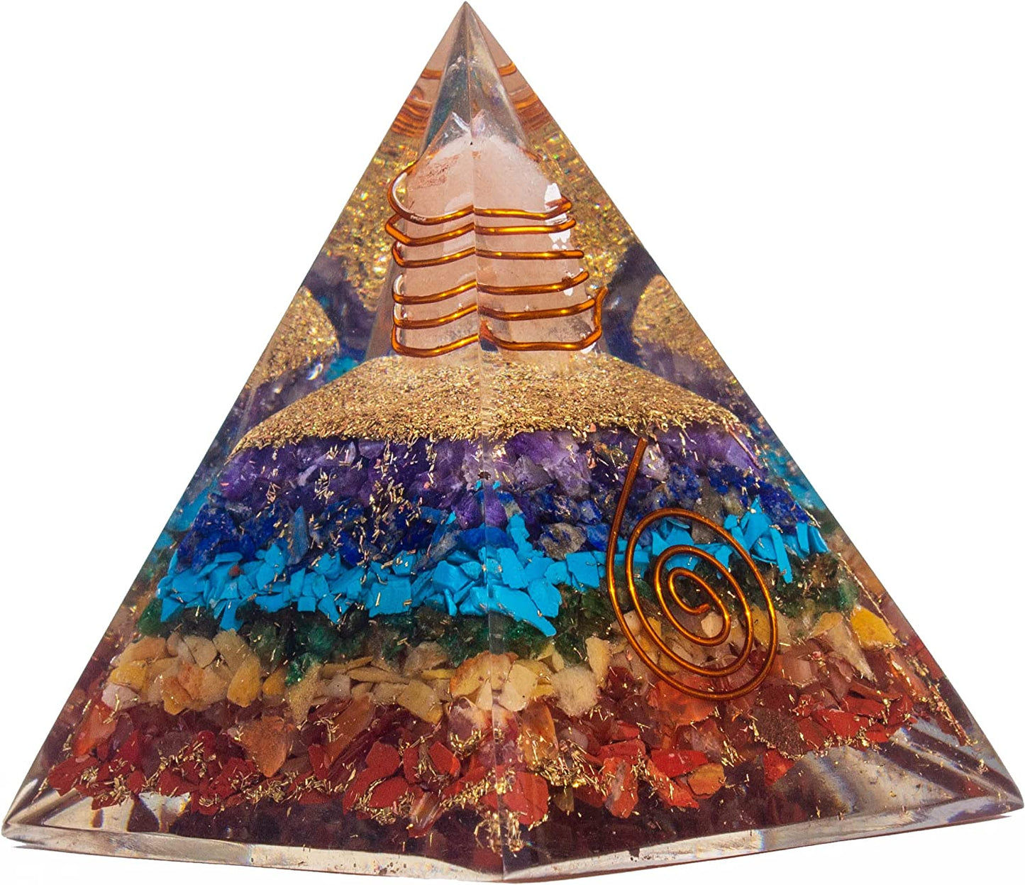 7 Chakra Orgone Pyramid for E-Energy Protection & Healing
