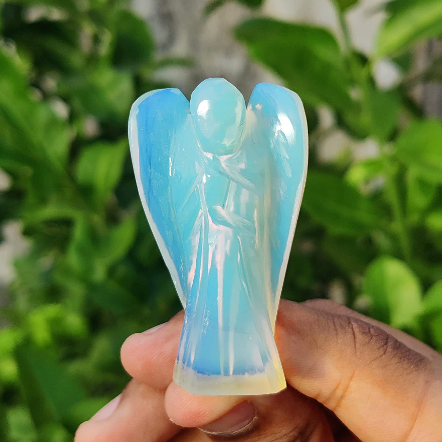 Natural Gemstone Guardian Angel Hand Curved 2 Inches