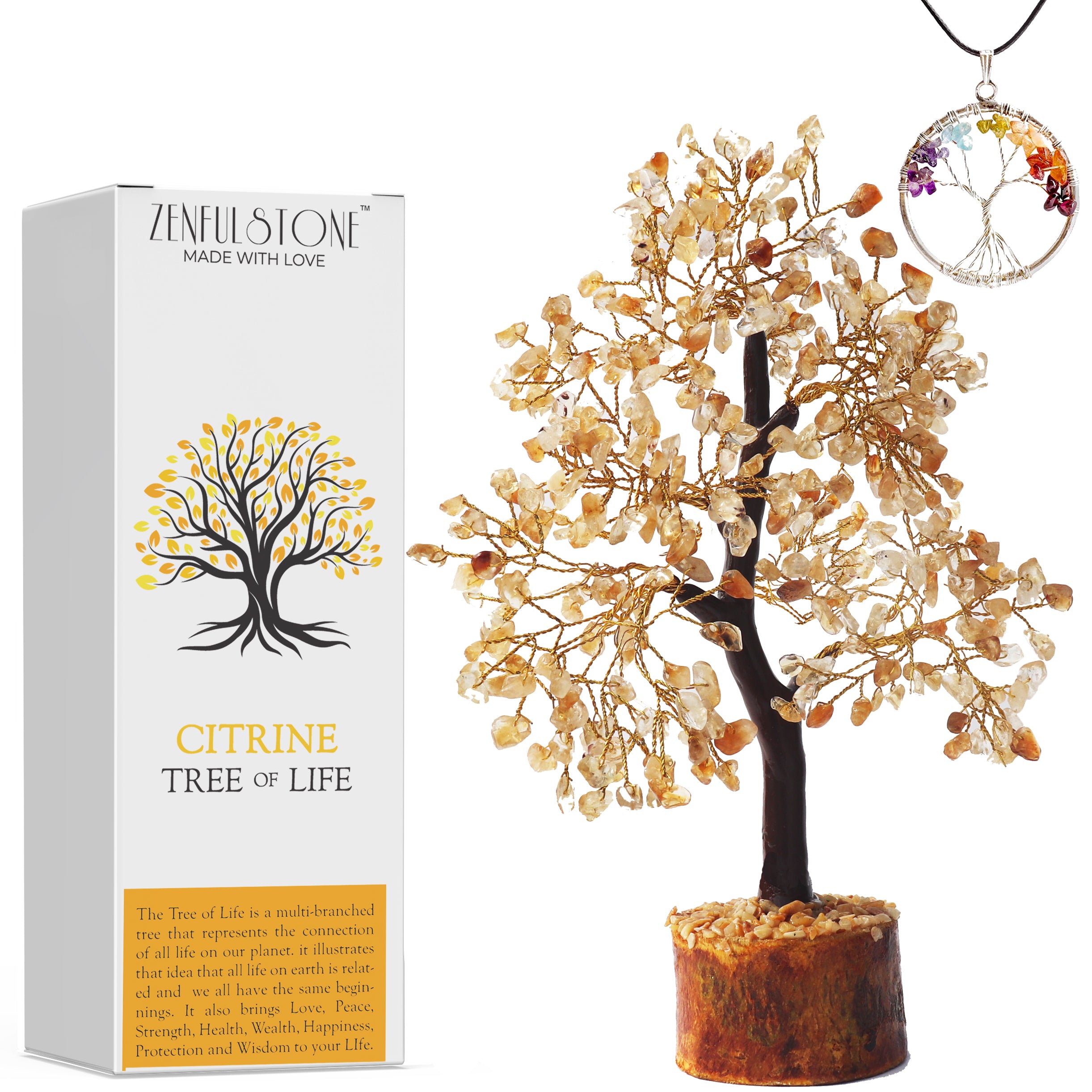 Citrine Tree of Life Crystal Tree for Positive Energy Good