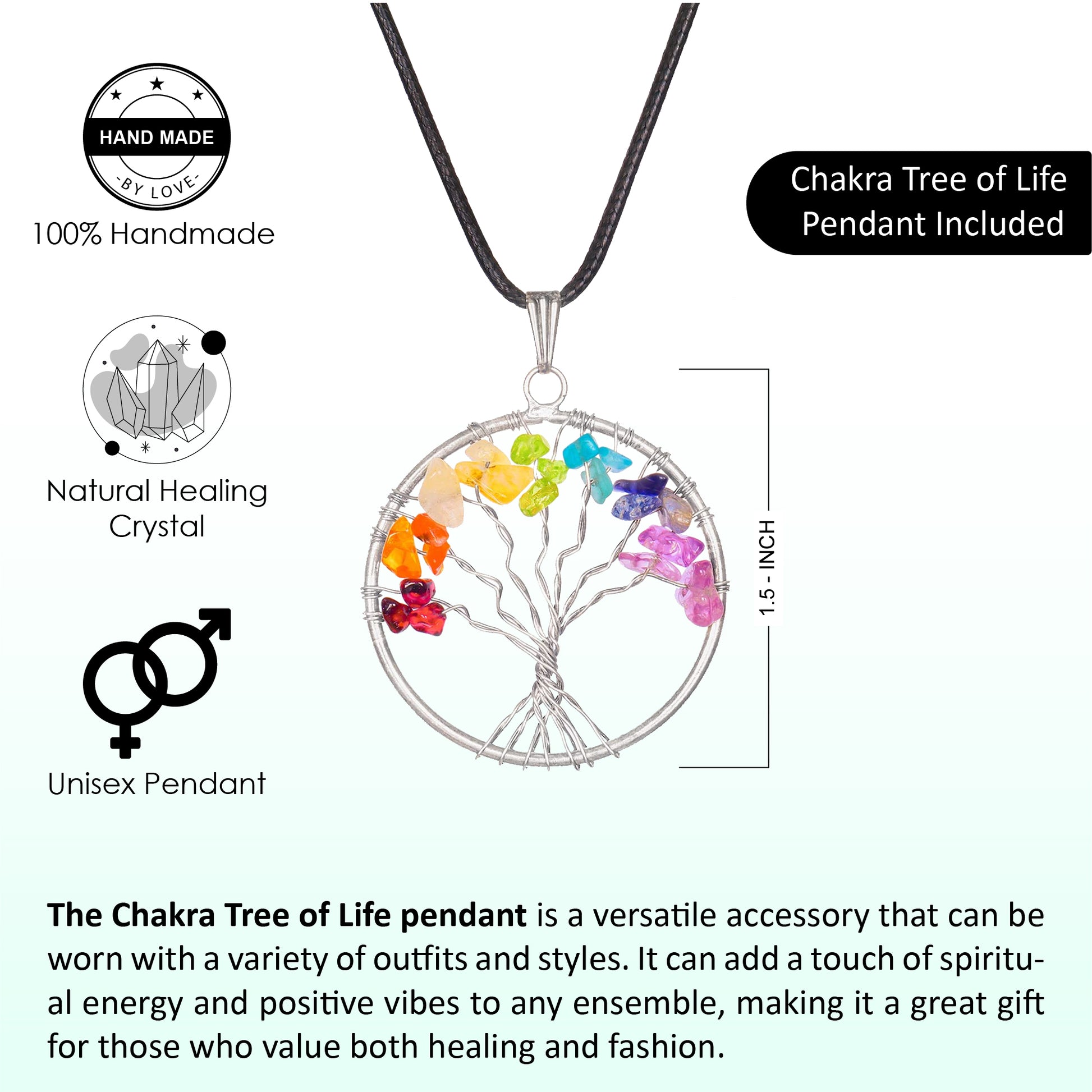 Seven Chakra Tree of Life, Crystal Tree for Positive Energy, 7